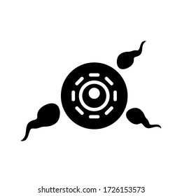 icono de fertilización o logotipo símbolo de signo aislado ilustración vectorial - iconos vectoriales de estilo negro de alta calidad
