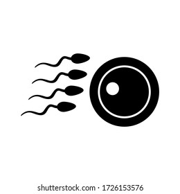 icono de fertilización o logotipo símbolo de signo aislado ilustración vectorial - iconos vectoriales de estilo negro de alta calidad
