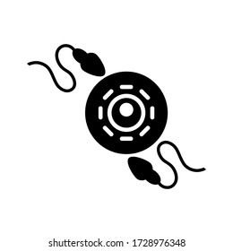 icono de fertilización o logotipo símbolo de signo aislado ilustración vectorial - iconos vectoriales de estilo negro de alta calidad
