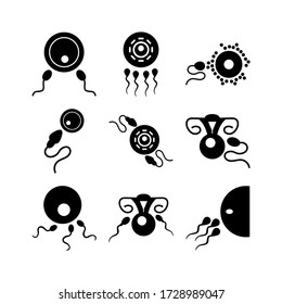 icono de fertilización o logotipo símbolo de signo aislado ilustración vectorial - Colección de iconos vectoriales de estilo negro de alta calidad
