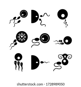 icono de fertilización o logotipo símbolo de signo aislado ilustración vectorial - Colección de iconos vectoriales de estilo negro de alta calidad
