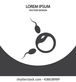Fertilization icon on the background