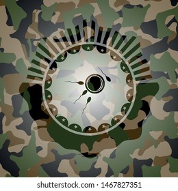 fertilization icon on camo texture