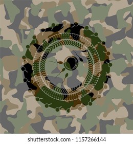 fertilization icon on camouflage texture