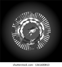 fertilization icon on grey camo texture