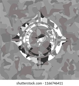 fertilization icon on grey camouflage pattern