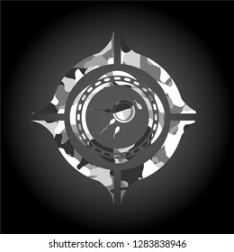 fertilization icon on grey camouflage texture