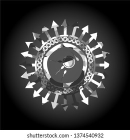fertilization icon on grey camouflage texture