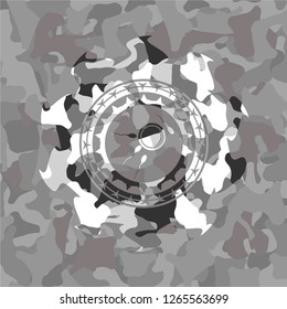 fertilization icon on grey camouflaged texture
