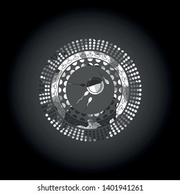 fertilization icon on grey camouflaged texture