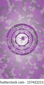 fertilization icon on pink camo pattern