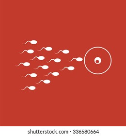 Fertilization icon. Pregnancy icon.