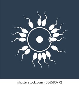Fertilization icon. Pregnancy icon.