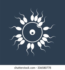 Fertilization icon. Pregnancy icon.