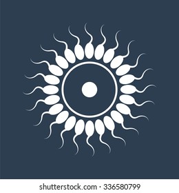 Fertilization icon. Pregnancy icon.