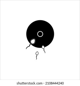ilustración vectorial de icono de fertilización, 10 pasos