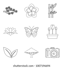 Fertilization icons set. Outline set of 9 fertilization vector icons for web isolated on white background