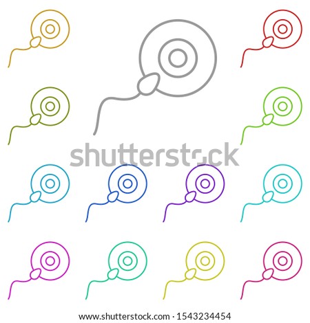 Fertilization multi color icon. Simple thin line, outline vector of biology icons for ui and ux, website or mobile application