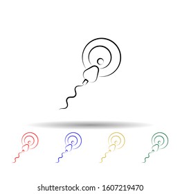Fertilization ovarian multi color style icon. Simple thin line, outline vector of maternity icons for ui and ux, website or mobile application
