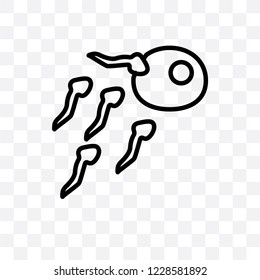 Fertilization vector linear icon isolated on transparent background, Fertilization transparency concept can be used for web and mobile