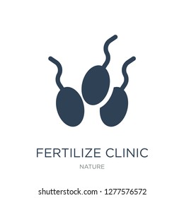 fertilize clinic icon vector on white background, fertilize clinic trendy filled icons from Nature collection, fertilize clinic vector illustration