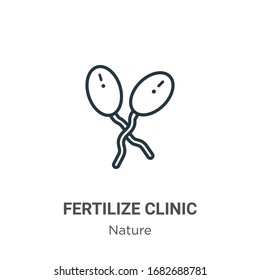 Fertilize clinic outline vector icon. Thin line black fertilize clinic icon, flat vector simple element illustration from editable nature concept isolated stroke on white background