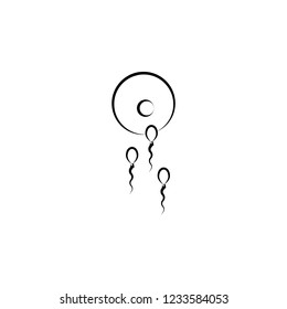 Fertilize, Sperm icon. Element of biology icon for mobile concept and web apps. Hand drawn Fertilize, Sperm icon can be used for web and mobile