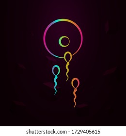 Fertilizar, icono de Sperm nolan Línea delgada simple, contorno vector iconos de biología para ui y ux, sitio web o aplicación móvil