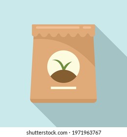 Fertilizer bag icon. Flat illustration of Fertilizer bag vector icon for web design