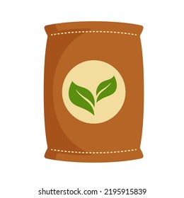 fertilizer bag icon flat vector illustration clipart