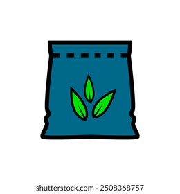 Bolsa de fertilizante Icon Ilustración vectorial plana