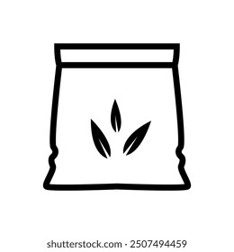 Fertilizer bag icon on white background. Vector illustration.