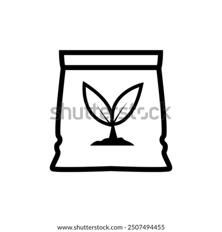 Fertilizer bag icon on white background. Vector illustration.