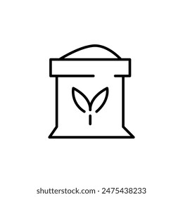 Fertilizer bag icon. Simple fertilizer bag icon for social media, app, and web design. Vector illustration.