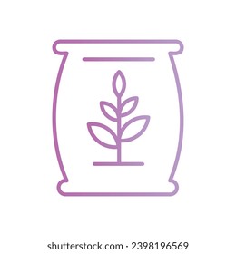 fertilizer bag icon with white background vector stock illustration