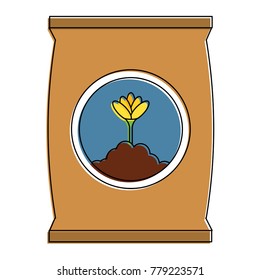 fertilizer bag isolated icon