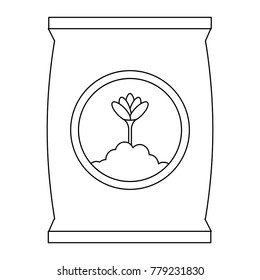 fertilizer bag isolated icon