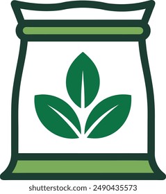 fertilizer bag isolated icon vector illustration on white background