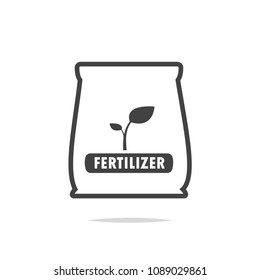 Fertilizer bag line icon vector