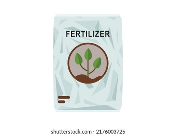 Fertilizer bag. Simple flat illustration.
