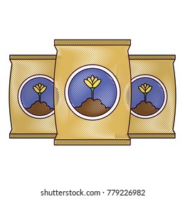 fertilizer bags isolated icon