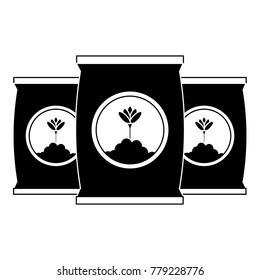 fertilizer bags isolated icon