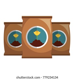 fertilizer bags isolated icon