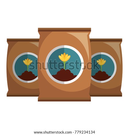 fertilizer bags isolated icon