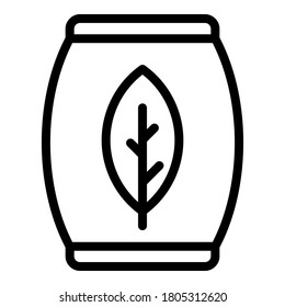 Fertilizer barrel icon. Outline fertilizer barrel vector icon for web design isolated on white background