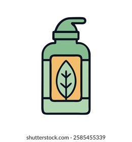 A fertilizer bottle representing organic farming