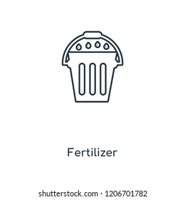 Fertilizer concept line icon. Linear Fertilizer concept outline symbol design. This simple element illustration can be used for web and mobile UI/UX.