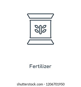 Fertilizer concept line icon. Linear Fertilizer concept outline symbol design. This simple element illustration can be used for web and mobile UI/UX.