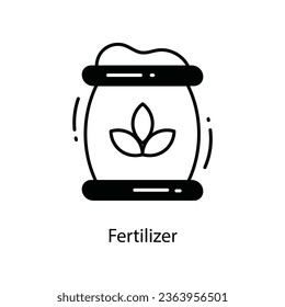 Fertilizer doodle Icon Design illustration. Agriculture Symbol on White background EPS 10 File