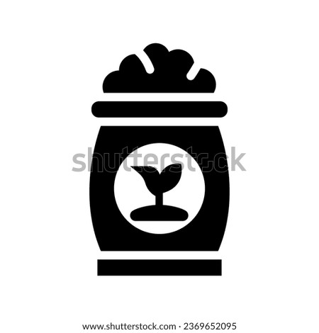 fertilizer glyph icon illustration vector graphic. Simple element illustration vector graphic, suitable for app, websites, and presentations isolated on white background